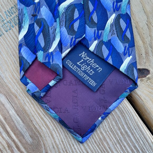 Jerry Garcia "Northern Lights" [1996] Collection 15 Silk Tie - Picture 4 of 6